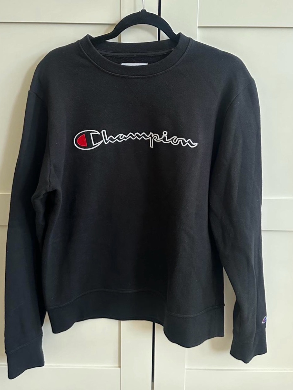 Black Champion Crewneck Sweatshirt - Size: M